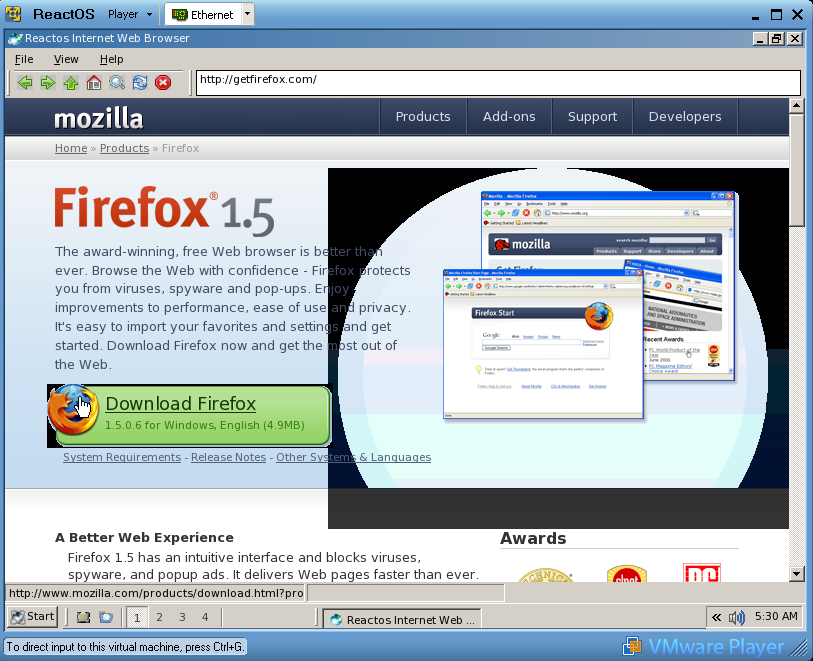 ReactOS - Firefox - 001