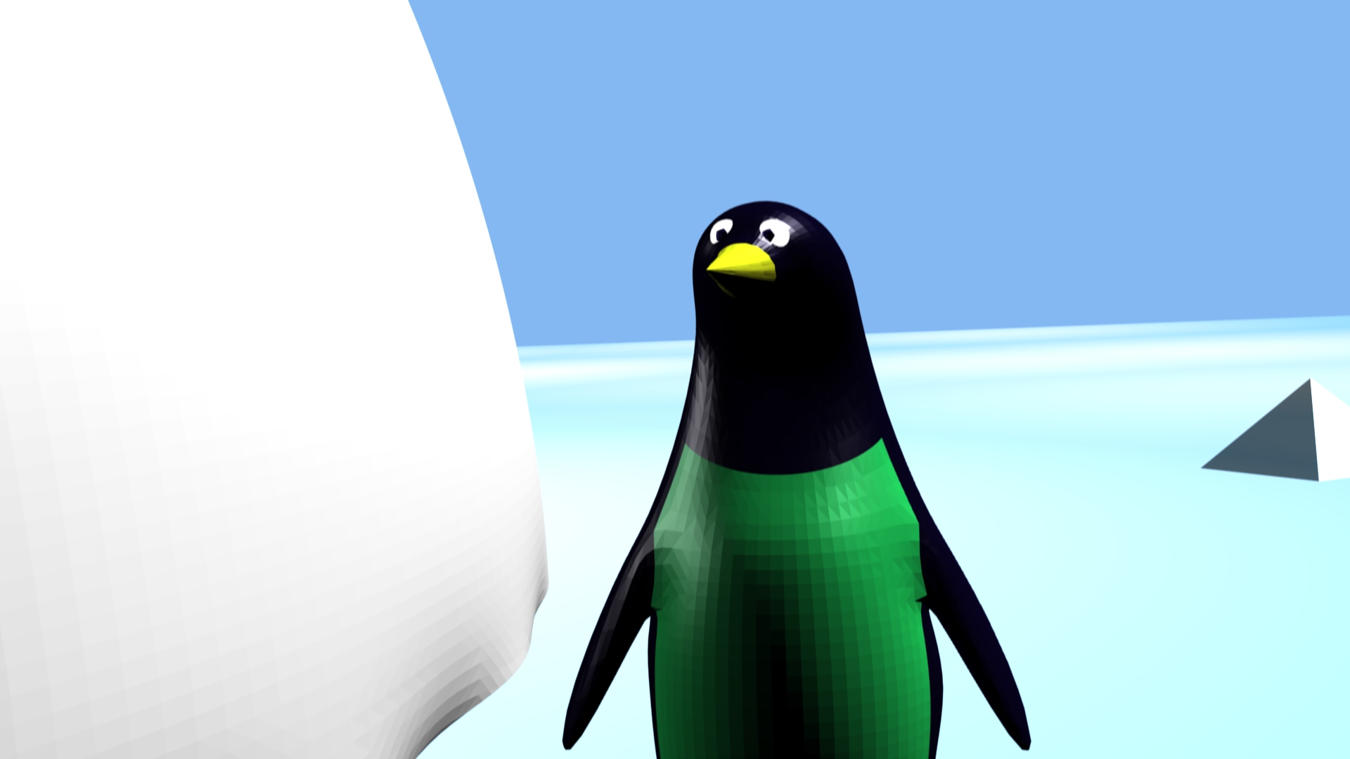 Penguin with eyes