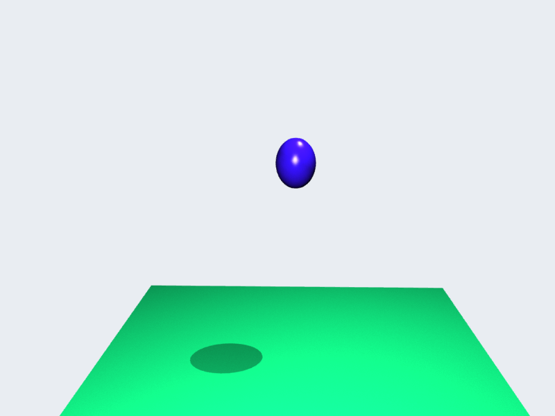 Bouncing Ball rendered in Yafray