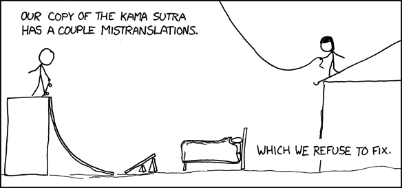 xkcd - mistranslations in the Kama Sutra