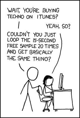 xkcd - Techno and Itunes