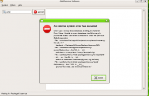 Foresight Linux Installation Error - broken database