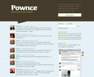 Pownce Main Page