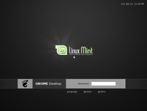 Linux Mint 6 - GDM