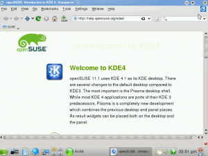 openSuse 11.1 - KDE 4 intro