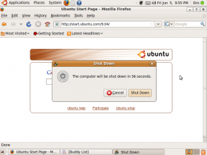 Ubuntu 9.04 - Shutdown Timer