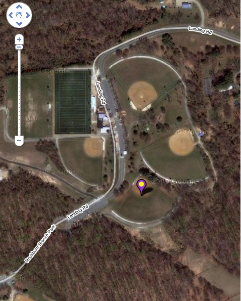 Rockburn Branch Park, you can see the baseball diamond where we played.  Image from Google via Geosetter