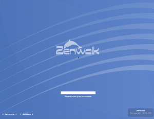 Zenwalk 6.2 login screen