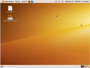 Ubuntu 9.10 liveCD desktop