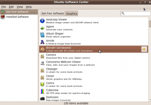 Ubuntu 9.10 Software Center Blender