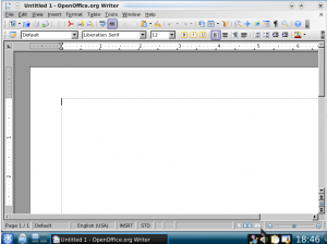 OpenOffice.org Writer installed on Slackware 13