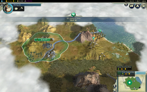 Civ 5 - I love the banner on top that tells you the year