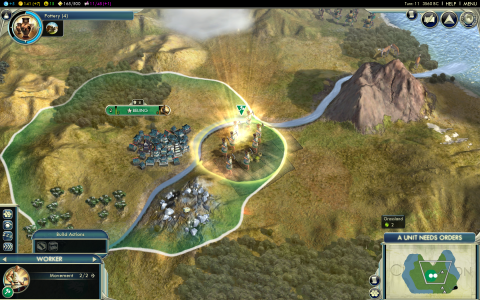 Civ 5 - my workers finish up with the farm and glow with potential?
