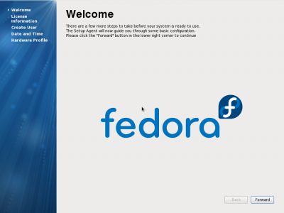 Fedora14 - Post-Install - Welcome!