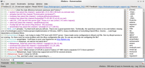 Konversation in KDE 4.5