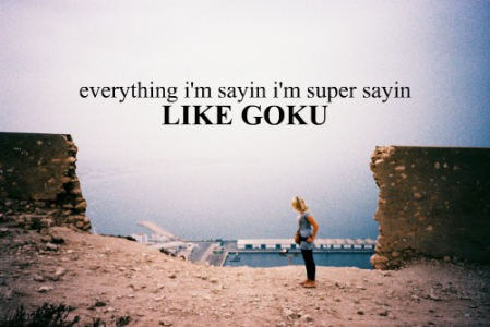 everything I'm sayin, I'm super sayin like Goku