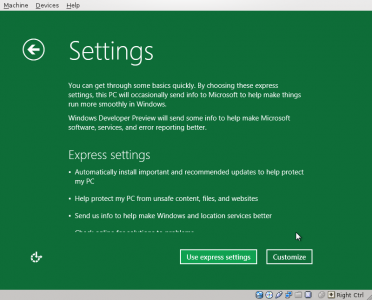 Windows 8 - Settings