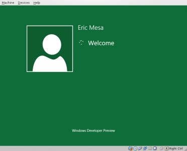 Windows 8 - welcome screen
