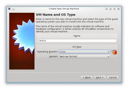 Virtualbox VM creation wizard
