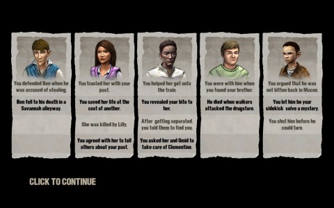 The Walking Dead Character Choices 2