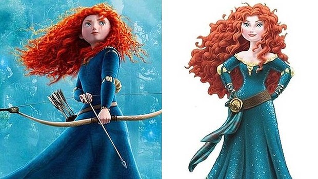 Merida's Transformation from Movie version to Disney Princess version