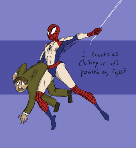 Spider-man Dressed as a girl