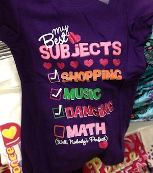 The Childrens Place T-Shirt - Girls are Good at Shopping, Not Math