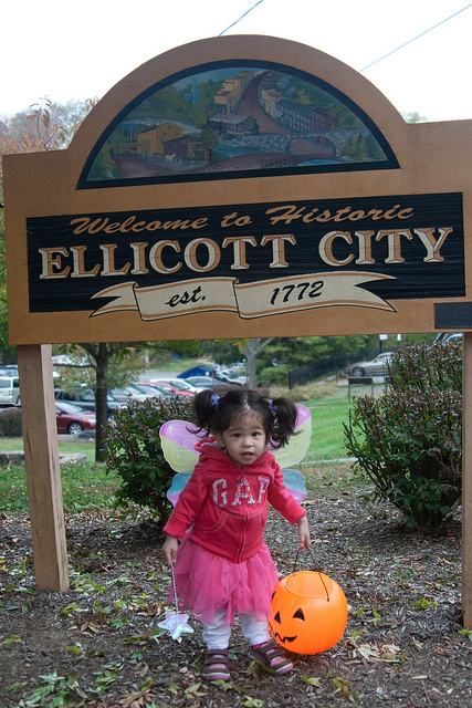 Scarlett Trick Or Treating at Ellicott City
