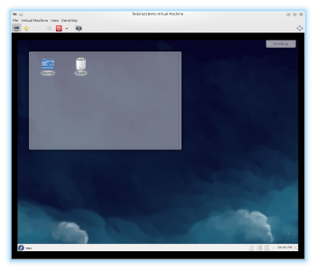 Fedora 21 Beta - Default Screen