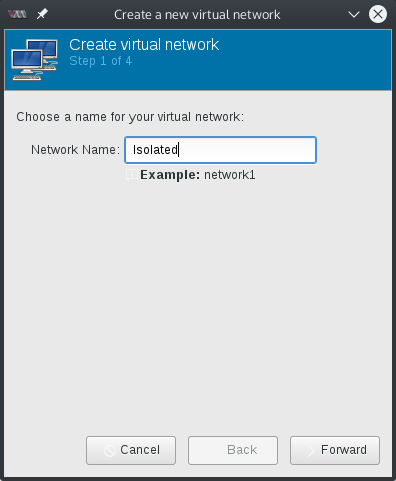Virt-manager - Isolated Network 1