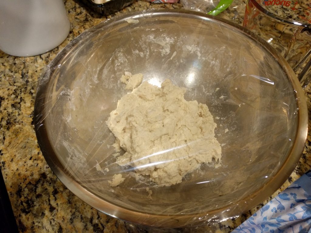 Started off with this small amount of dough