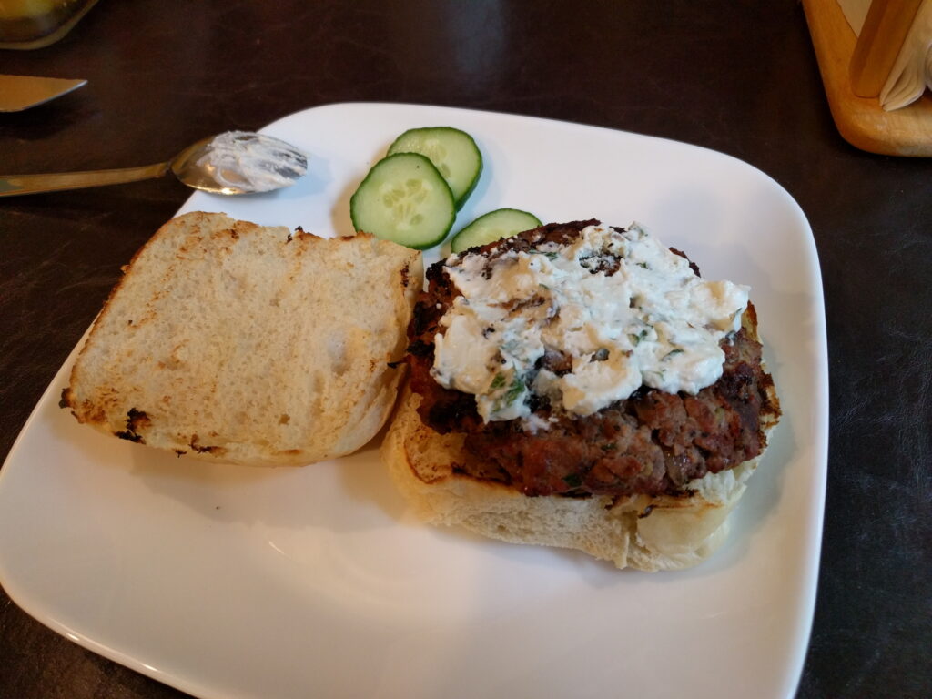 lamb and onion burger