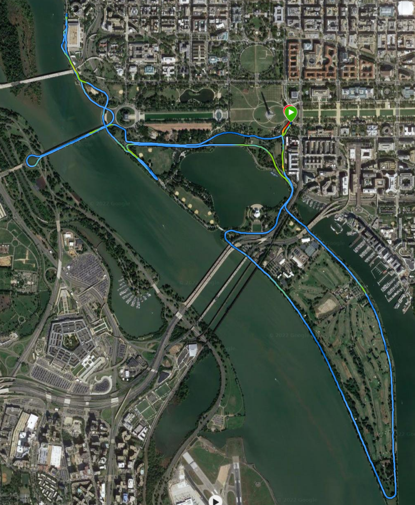 2022 CU Cherry Blossom GPS Tracks over Sat Map