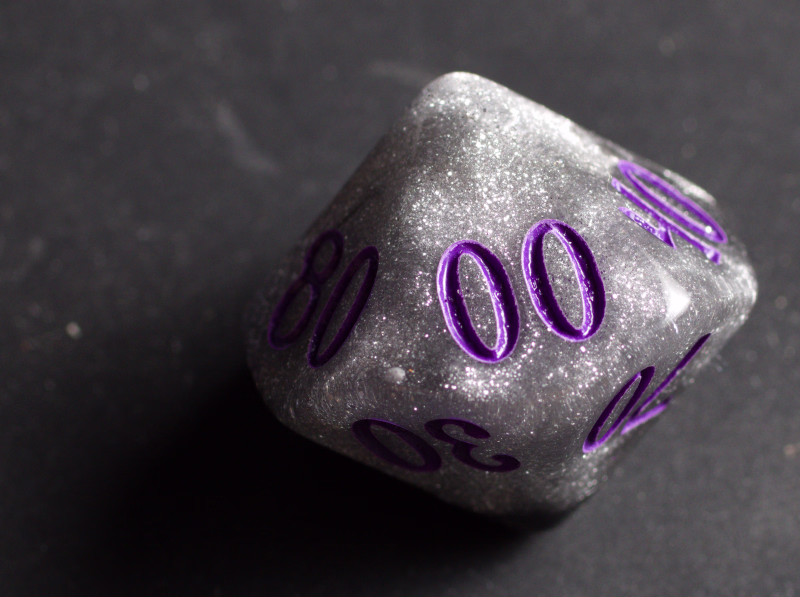 Charcoal d100 or percentile