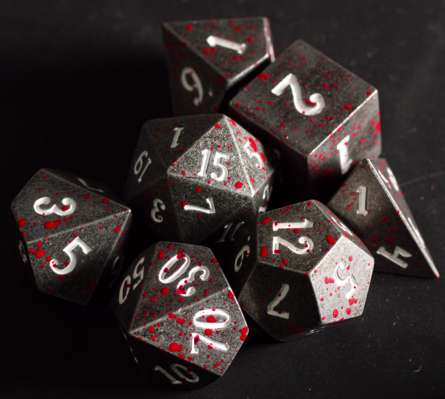 The Bloody Metal Dice Set