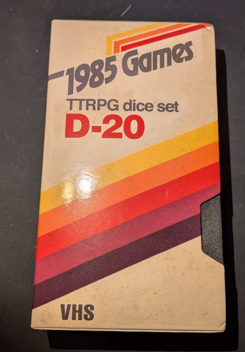 VHS tape style dice case