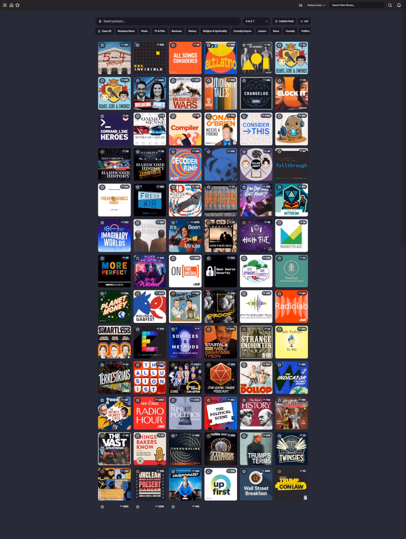 All my podcasts