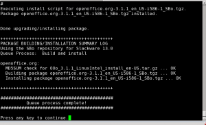 sbopkg done building OpenOffice.org