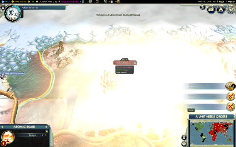 Civilization V - Darius I of the Persians nukes his opponent