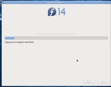 Fedora14 - Installation begins