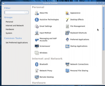 Fedora 14 System Preferences