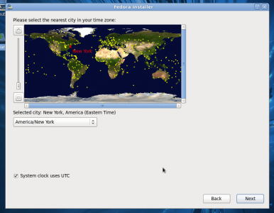 Fedora 14 - Install - Timezone