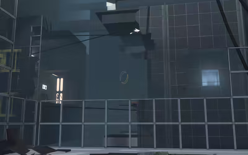 You can just barely see him on the left near the exit