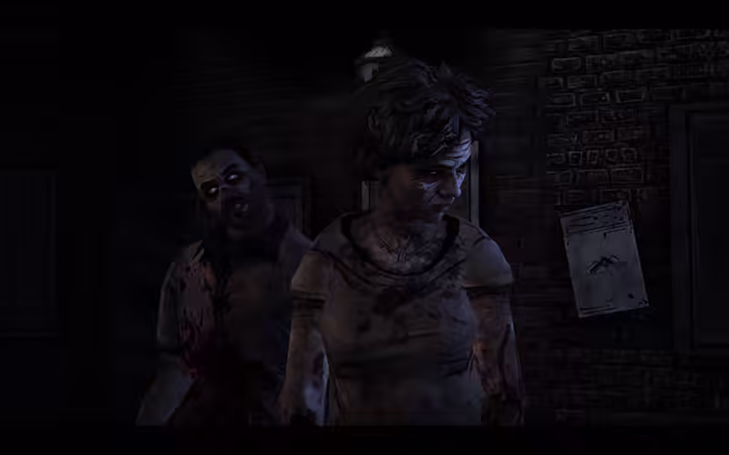 The Walking Dead Episode 5 - Clem’s Parents as zombies