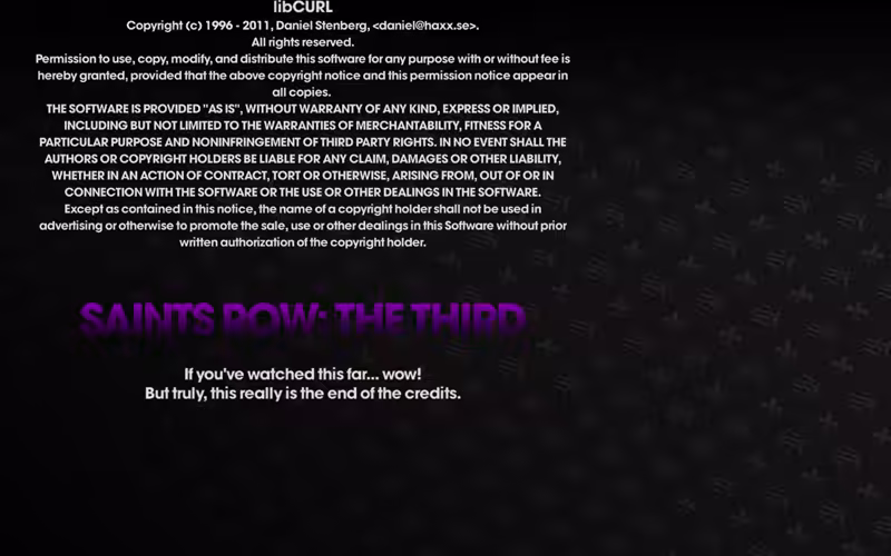 Saints Row: The Third - End Credits