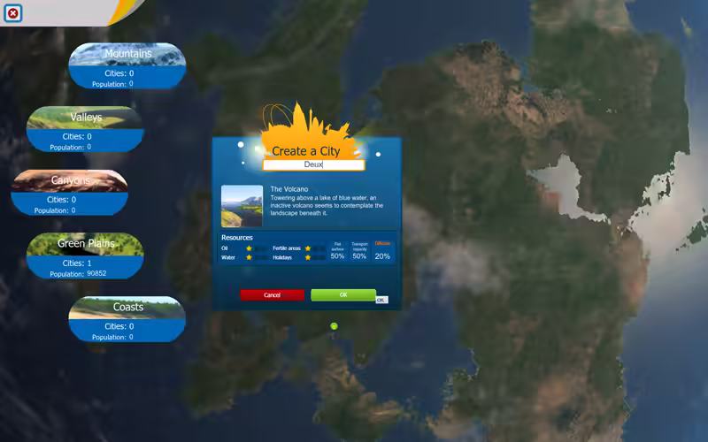 Cities XL - my second city in the volcano map