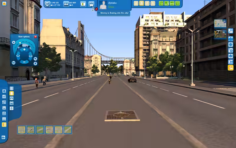 Bridge and Road with 500 thousand residents (and a little further back)