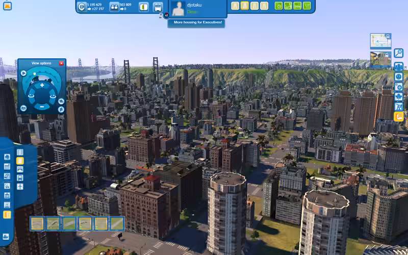 The view from the cleaner, nicer residential neighborhood of Deux in Cities XL