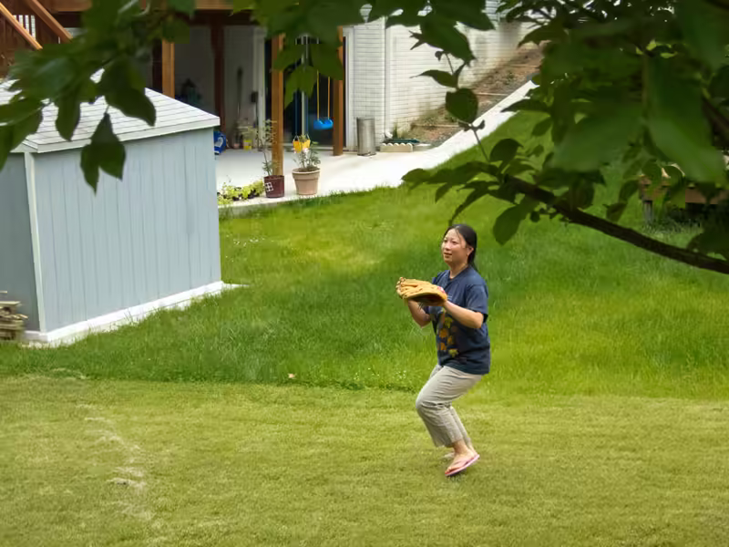 Catching a baseball