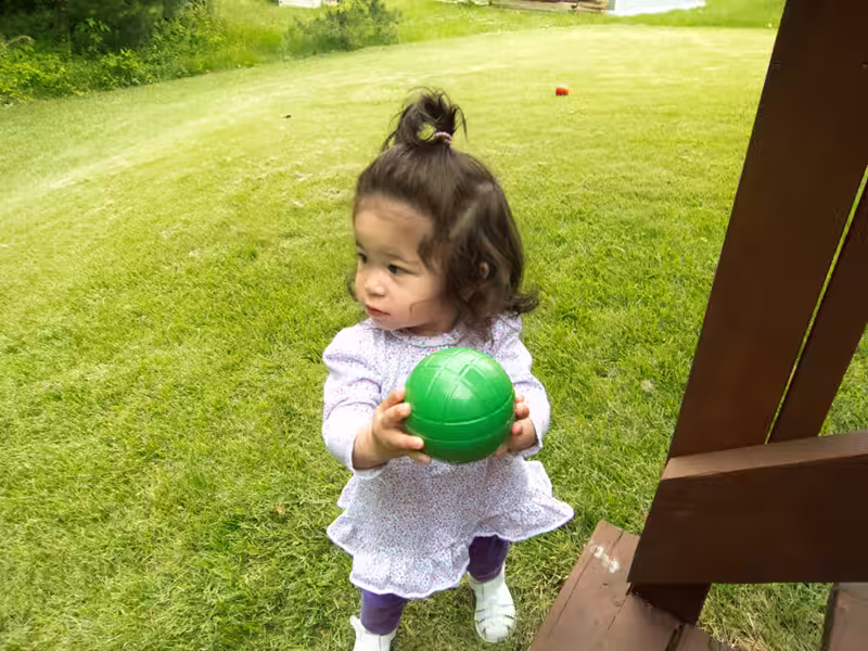 Scarlett Plays Bocce Ball 1